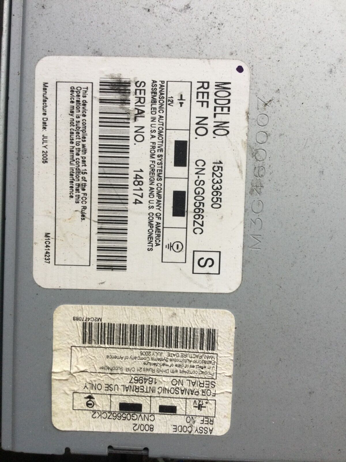 2006 Cadillac Escalade DVD Player Overhead Display Screen Monitor W/ Remote OEM