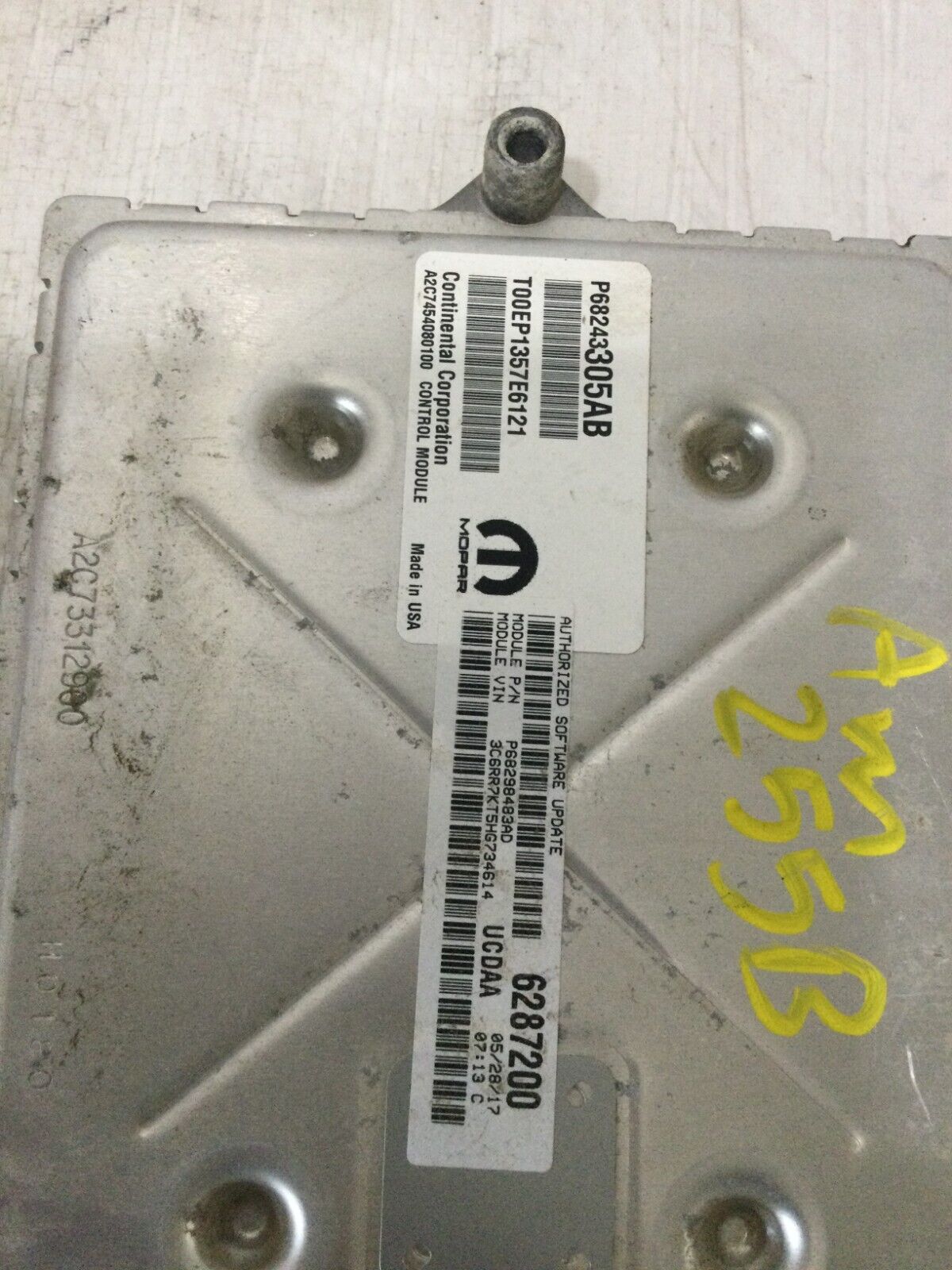 2017 RAM 1500  Engine Control Module ECM P68243305AB OEM