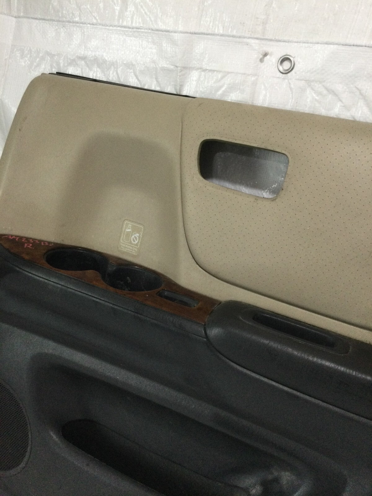 2001-2003 Toyota Highlander Rear Right Passenger Door Trim Panel OEM (Cut Mark )