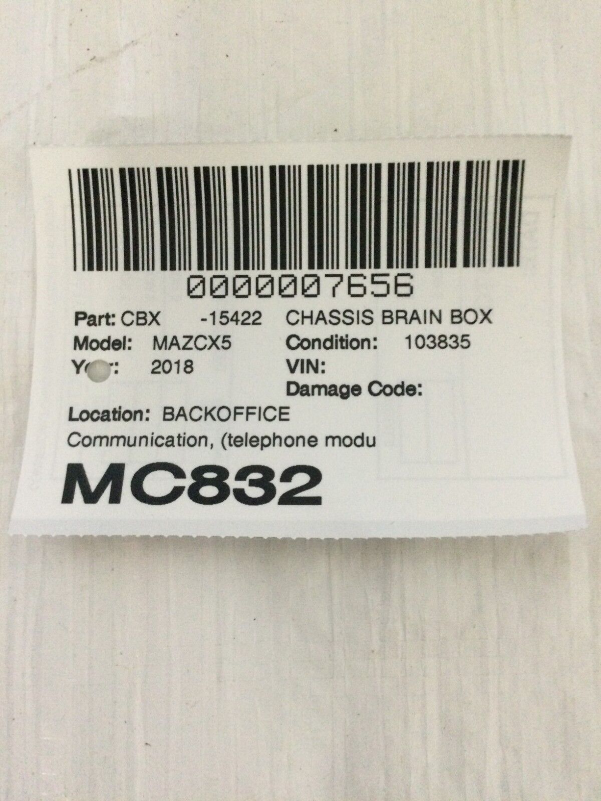 2018 Mazda CX-5 Communication Bluetooth connectivity Module OEM GEG466DH0B
