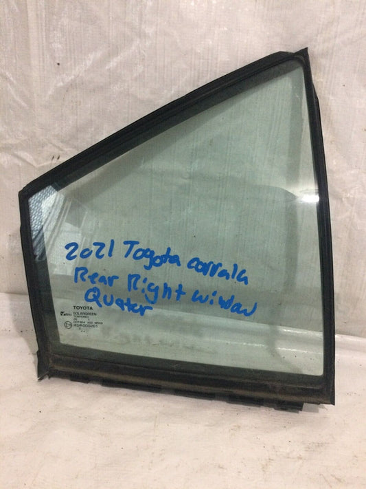 2020-2021 Toyota Corolla Rear Right Door Window Vent Glass OEM