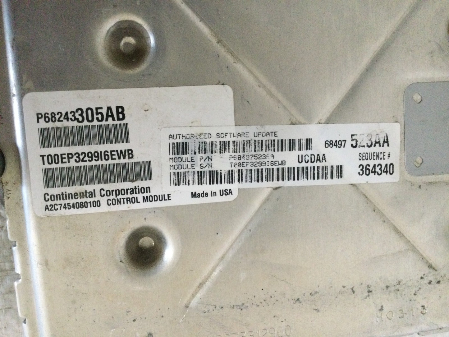 2016-2019 Dodge Ram 1500 5.7L Powertrain Control Module ECM OEM 68243305AB