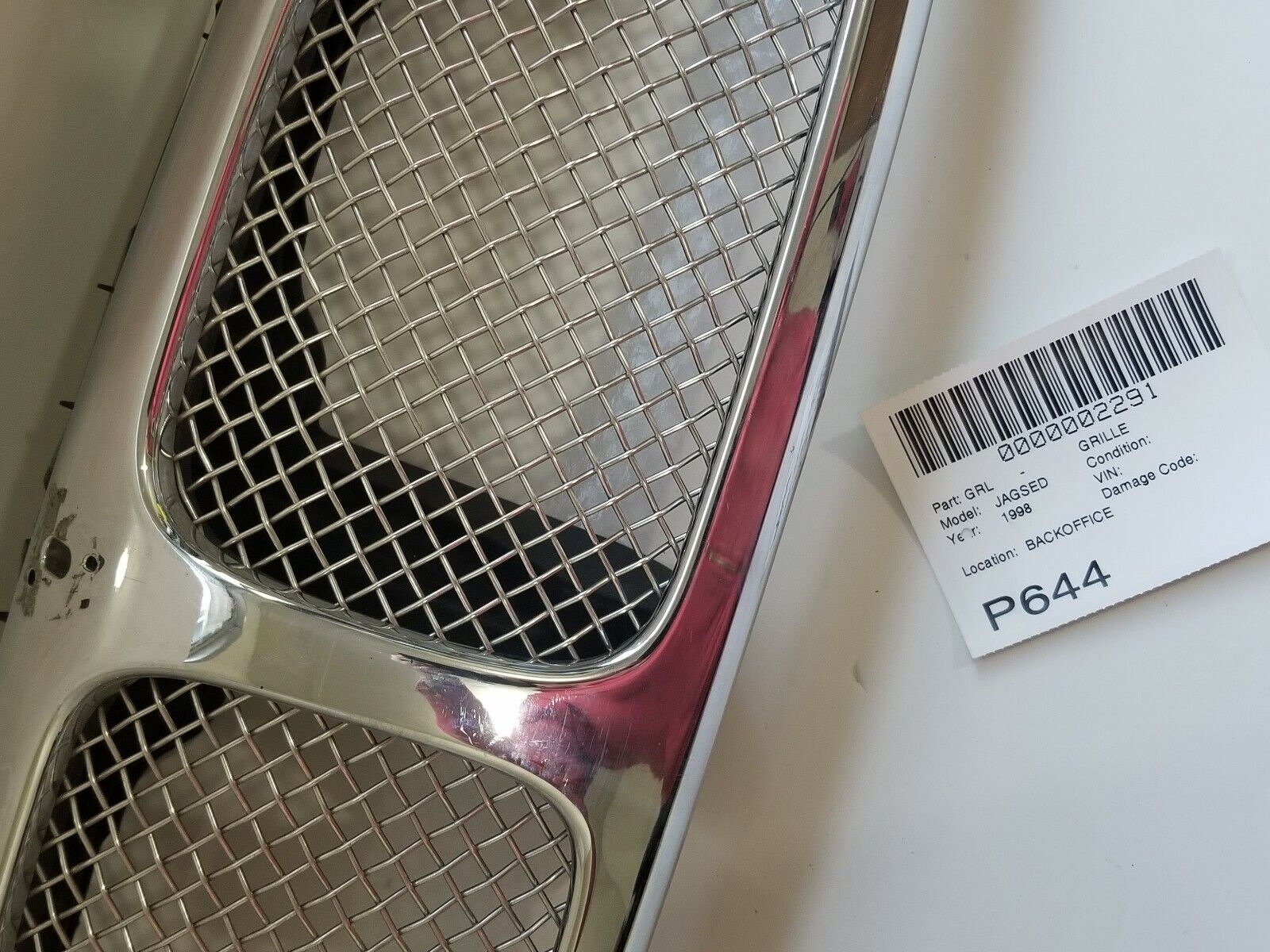 1998-2003 Jaguar XJ8 Front Grille Chrome Grill Mesh OEM W/O Emblem
