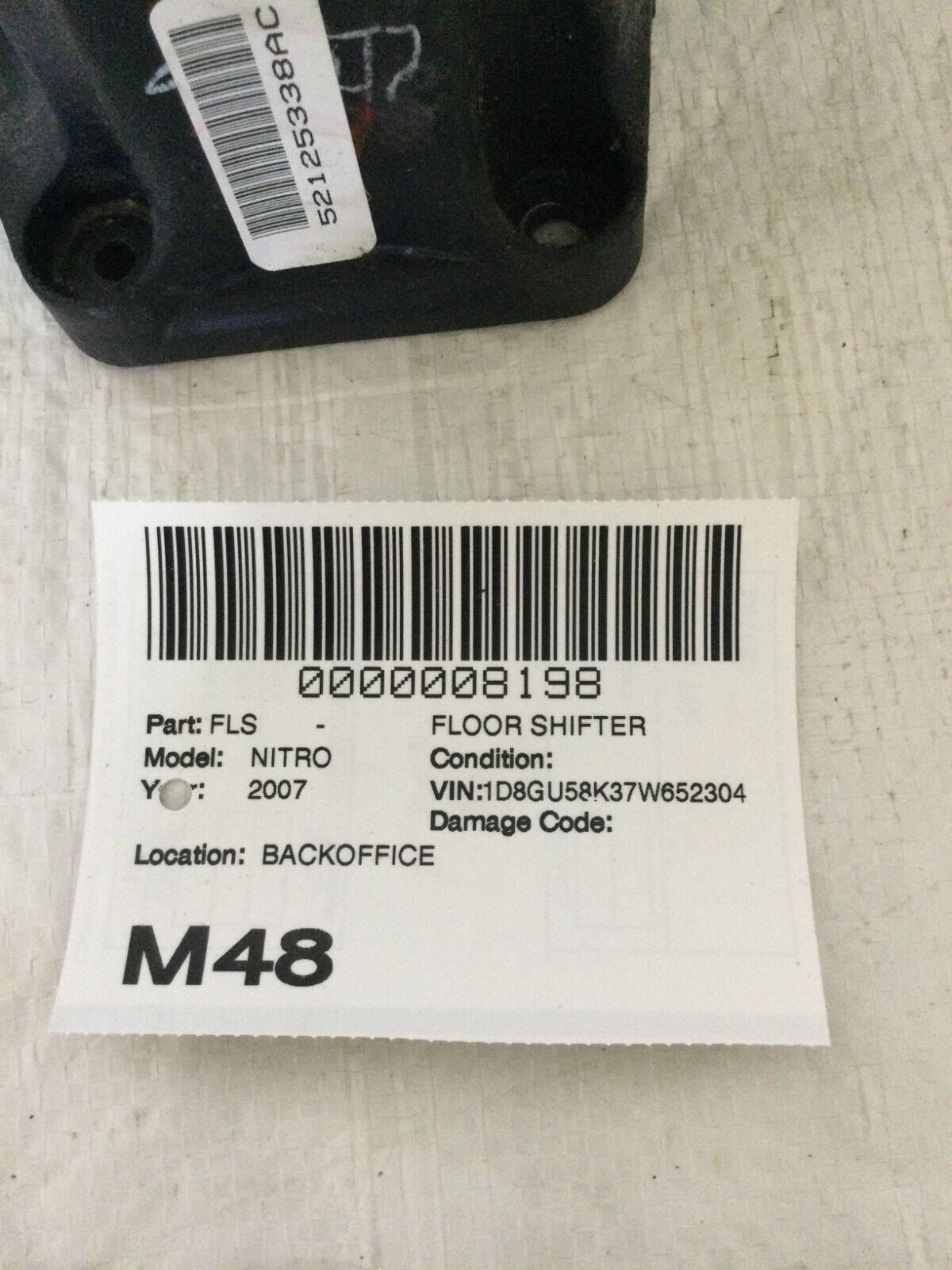 2007-2011 Dodge Nitro Transmission Floor Shifter OEM 52125338AC