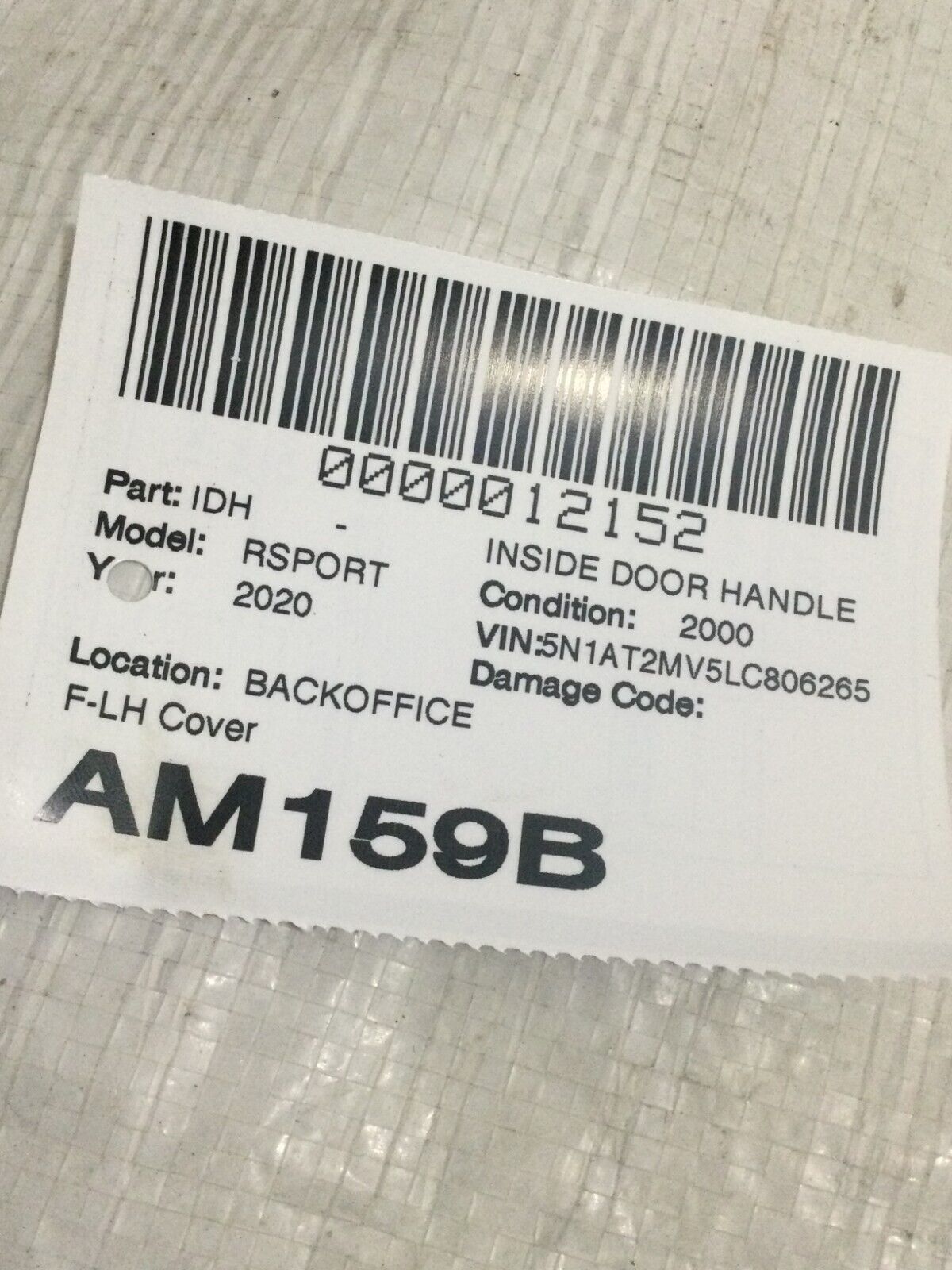 2020 Nissan Rogue Front Left Interior Door  Handle Bezel Trim Cover OEM