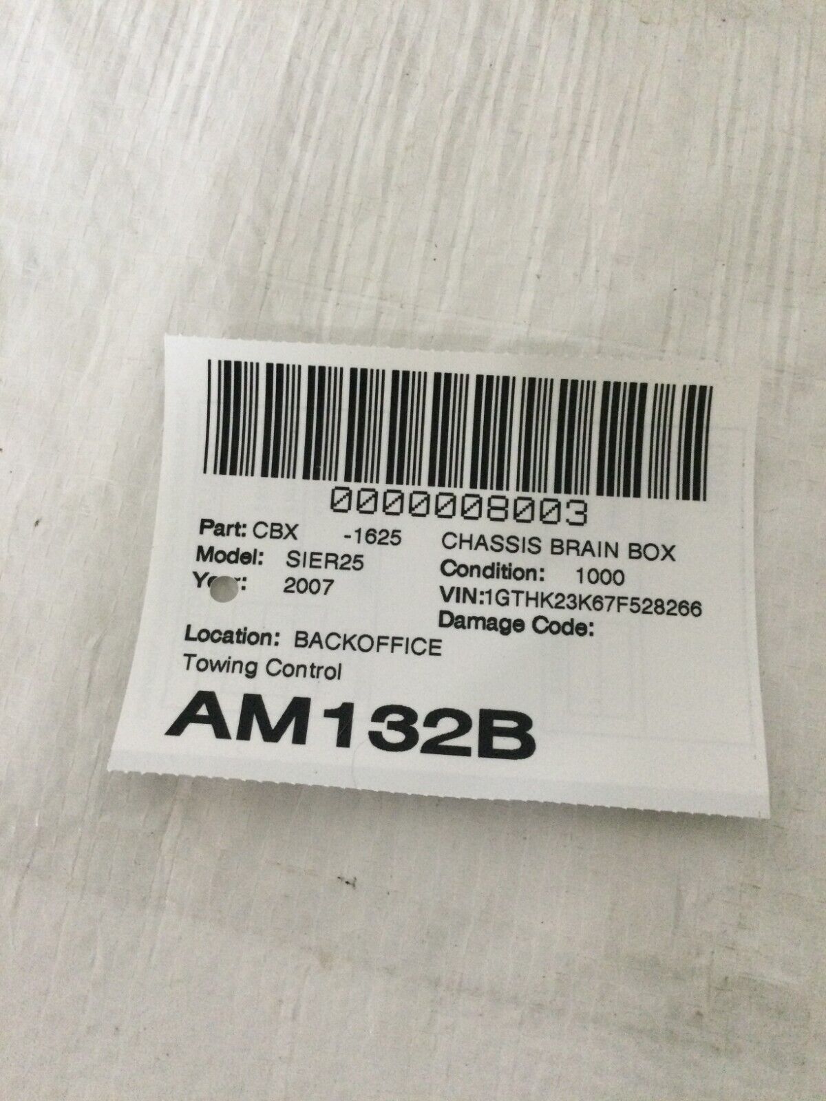 2007-2010 CHEVROLET SILVERADO 2500 HD TRAILER BRAKE CONTROL MODULE OEM