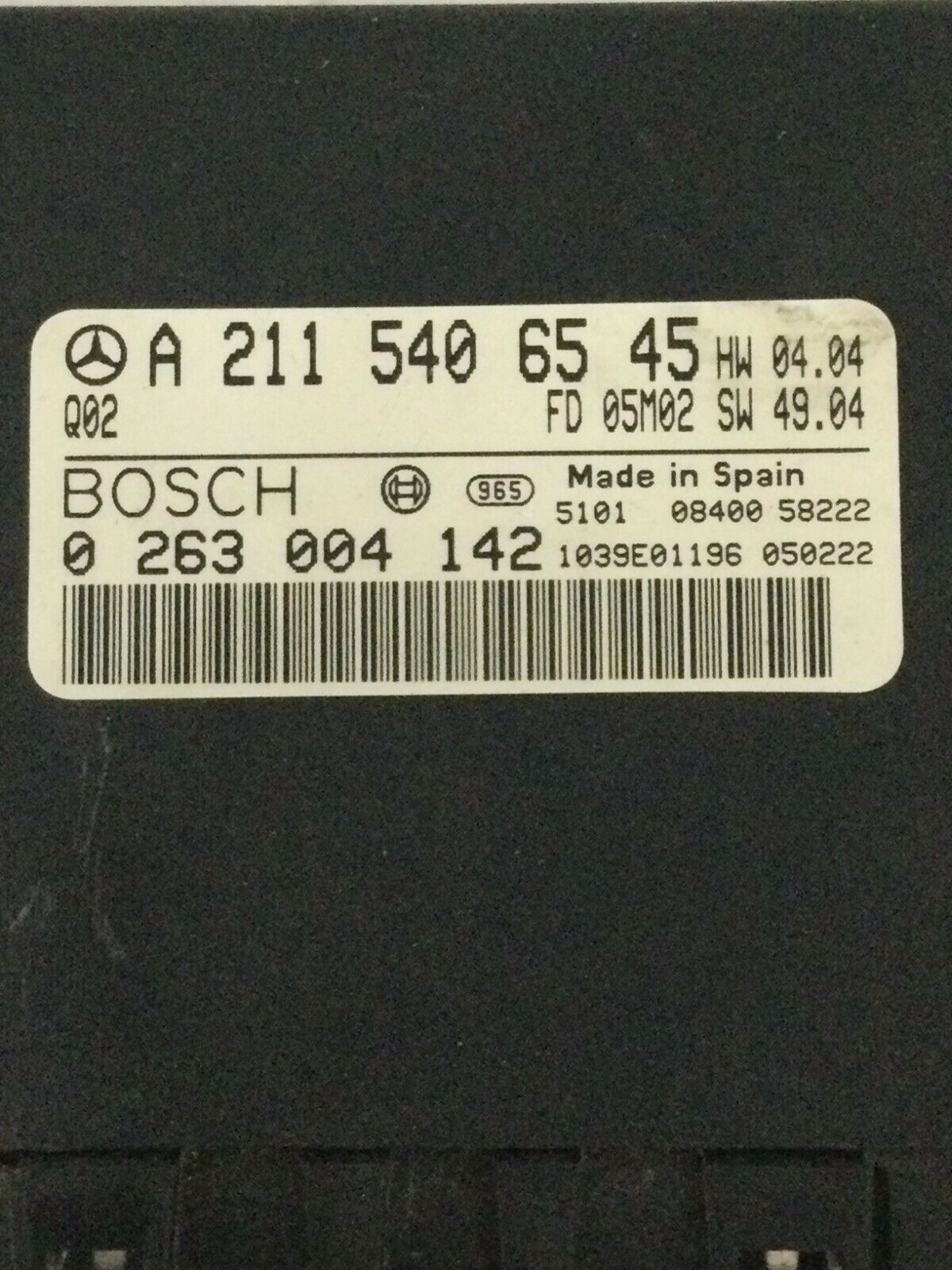 2003-2006 Mercedes Benz W211 E55AMG Central Gateway Control Module AA2115406545