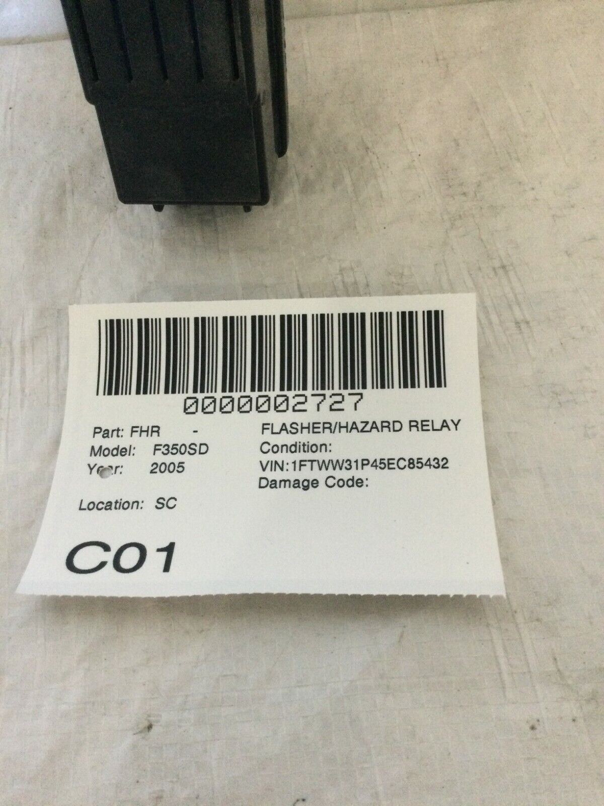 2005 Ford F350SD Flasher Hazard Relay OEM