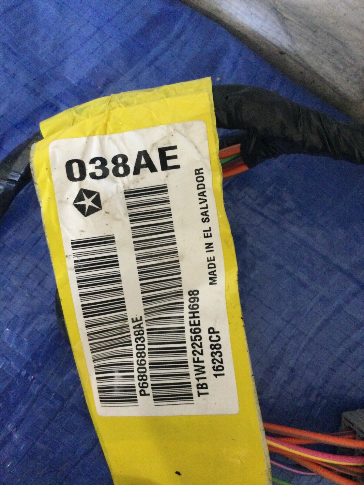 2017 Dodge Grand Caravan Front Right  Door Wiring Harness OEM 68068038AE