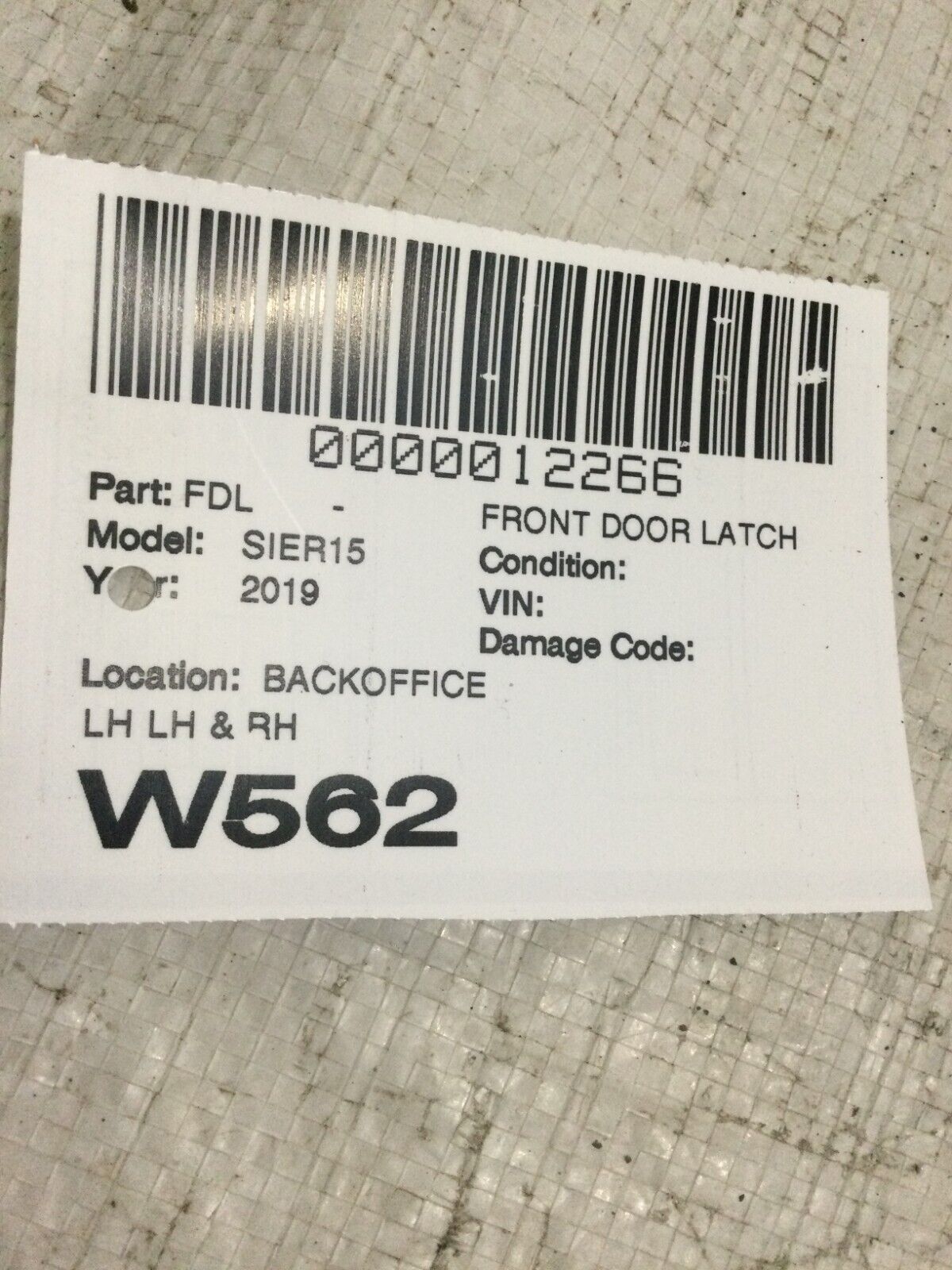 2019 GMC Sierra 1500 Driver Side Passenger Side Tailgate Latch 85530794 OEM