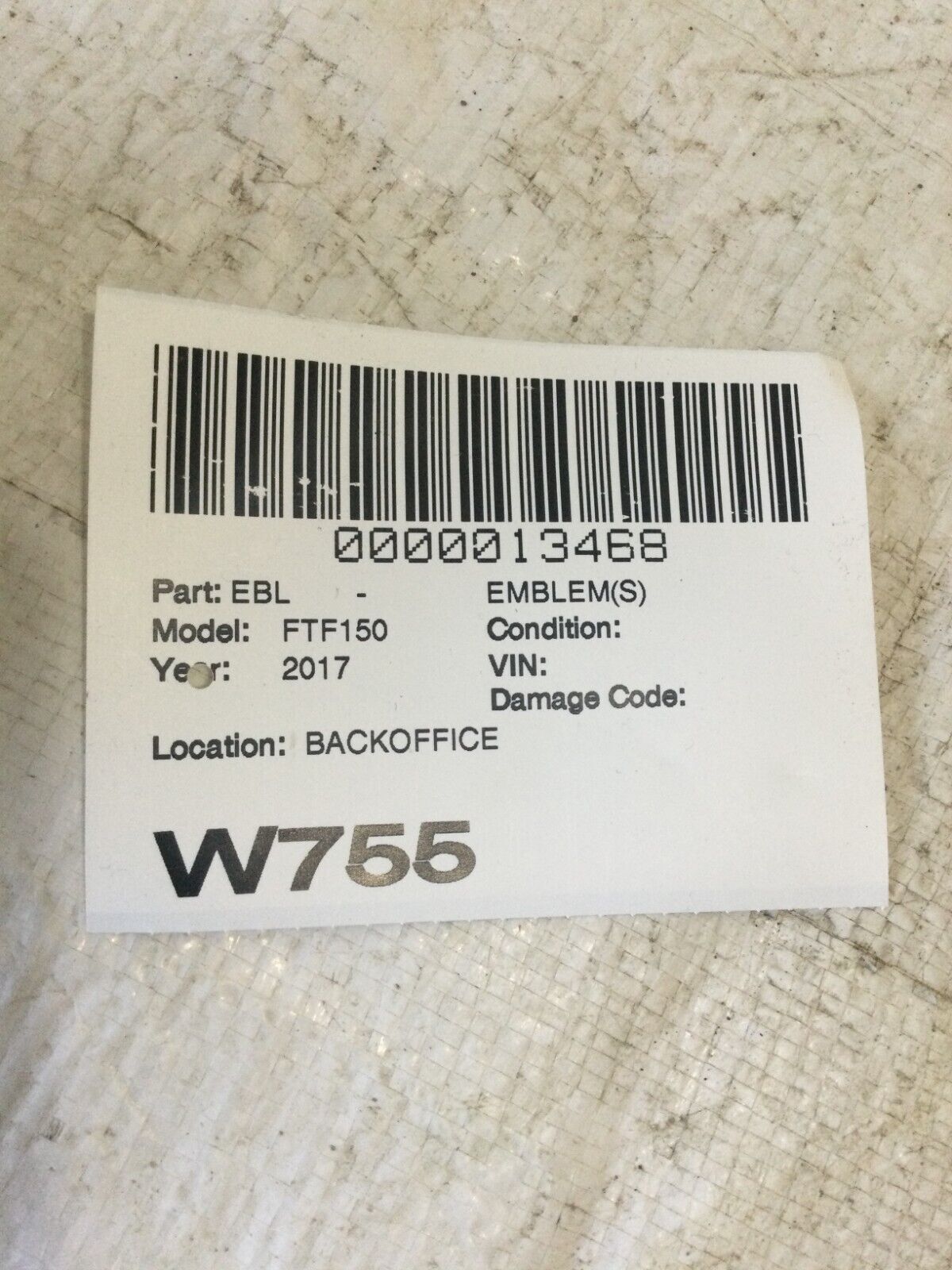 2017 Ford F-150  Side Fender Badges Emblem OEM