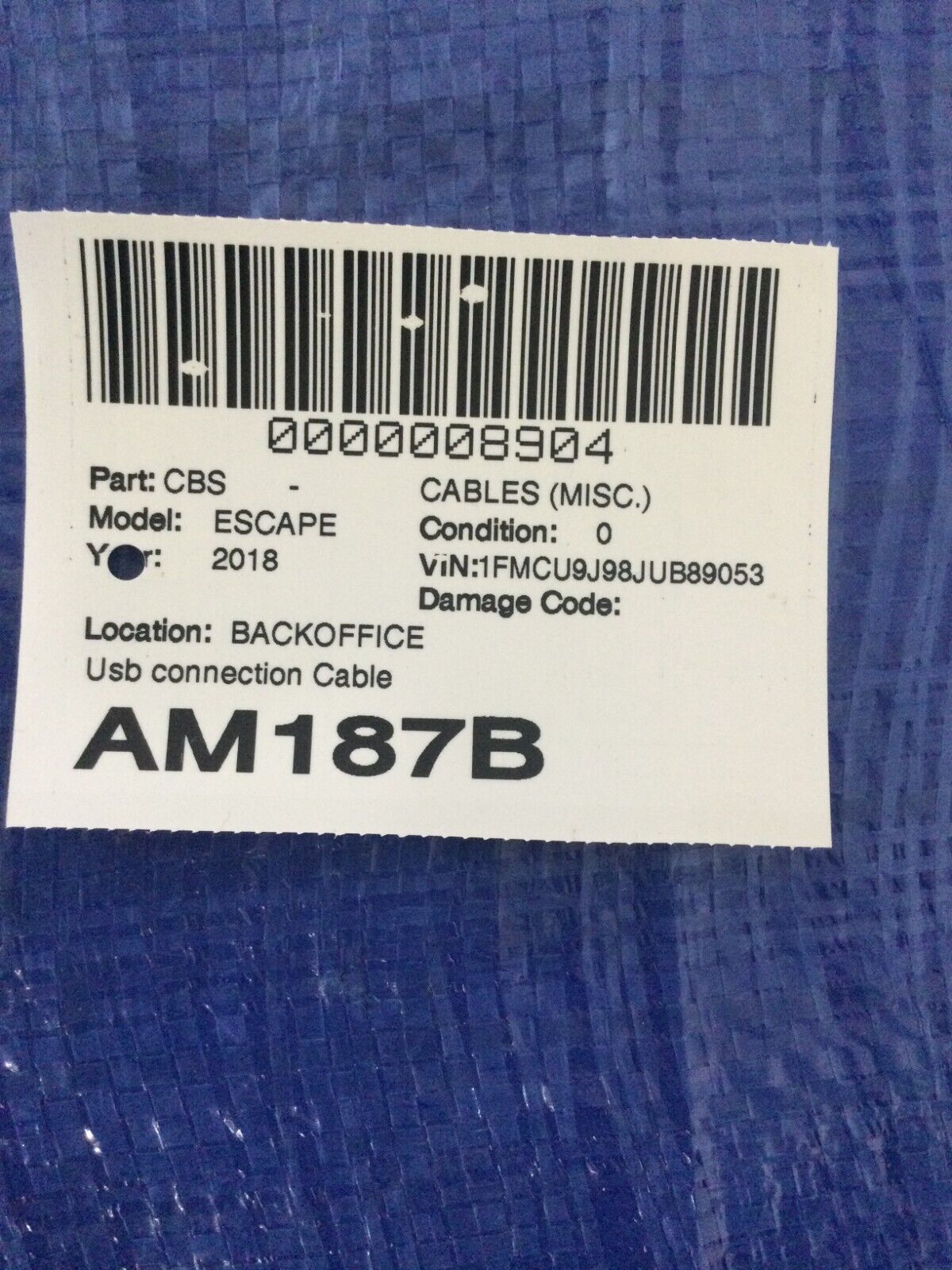 2017-2019 Ford Escape Console Back Trim Cover Harness W/ Lighter Socket OEM