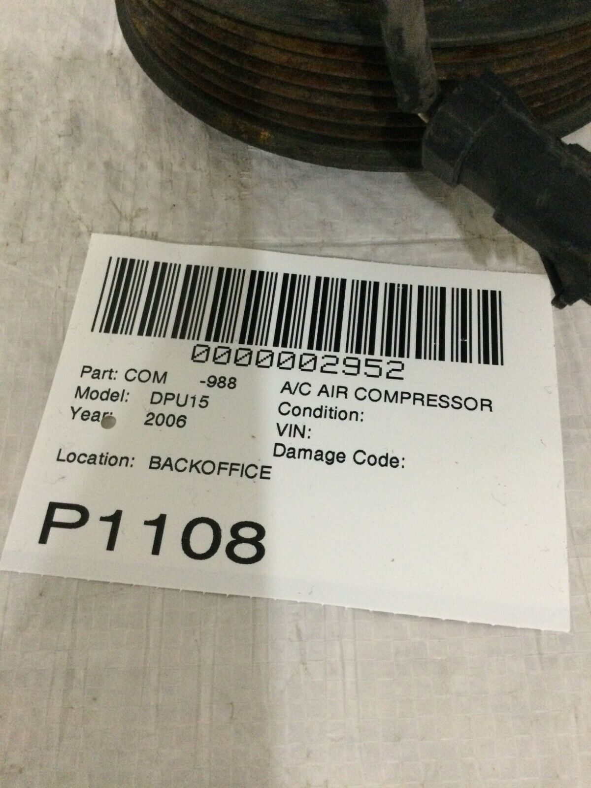 2006 Dodge Ram 1500 5.7L  A/C Compressor OEM 55056336AB