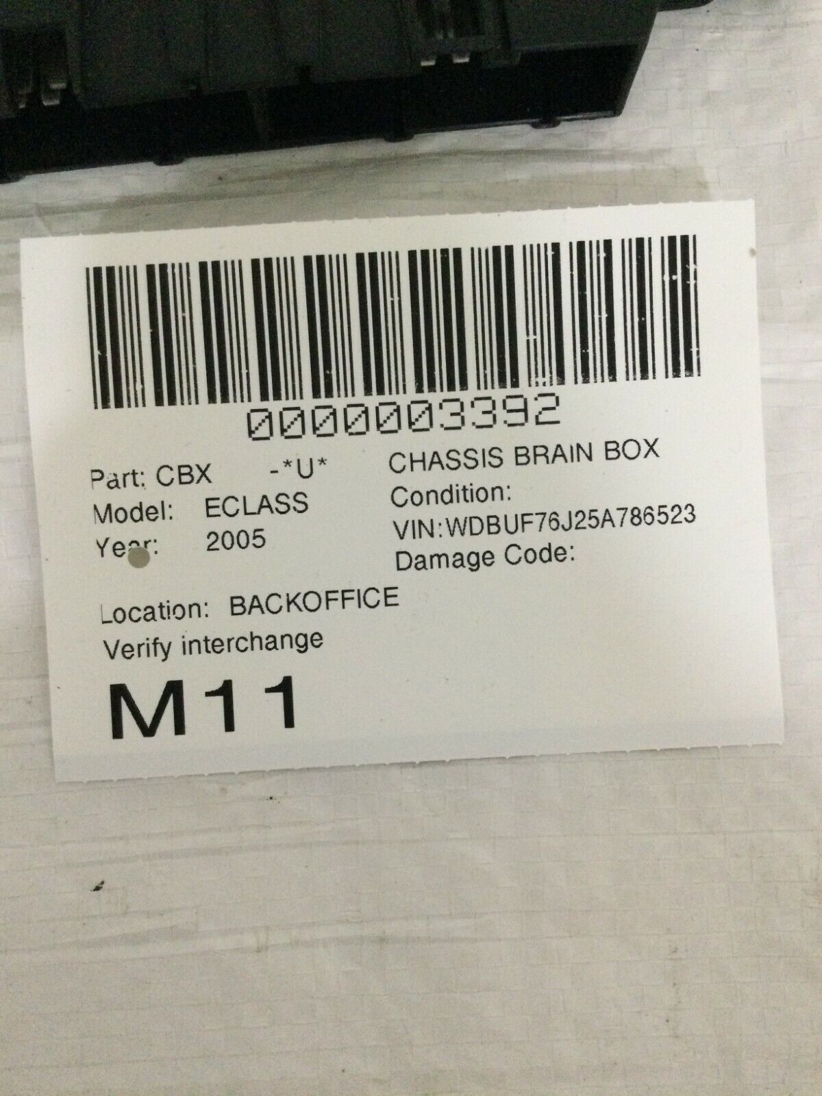 2003-2006 Mercedes Benz W211 E55AMG Central Gateway Control Module AA2115406545