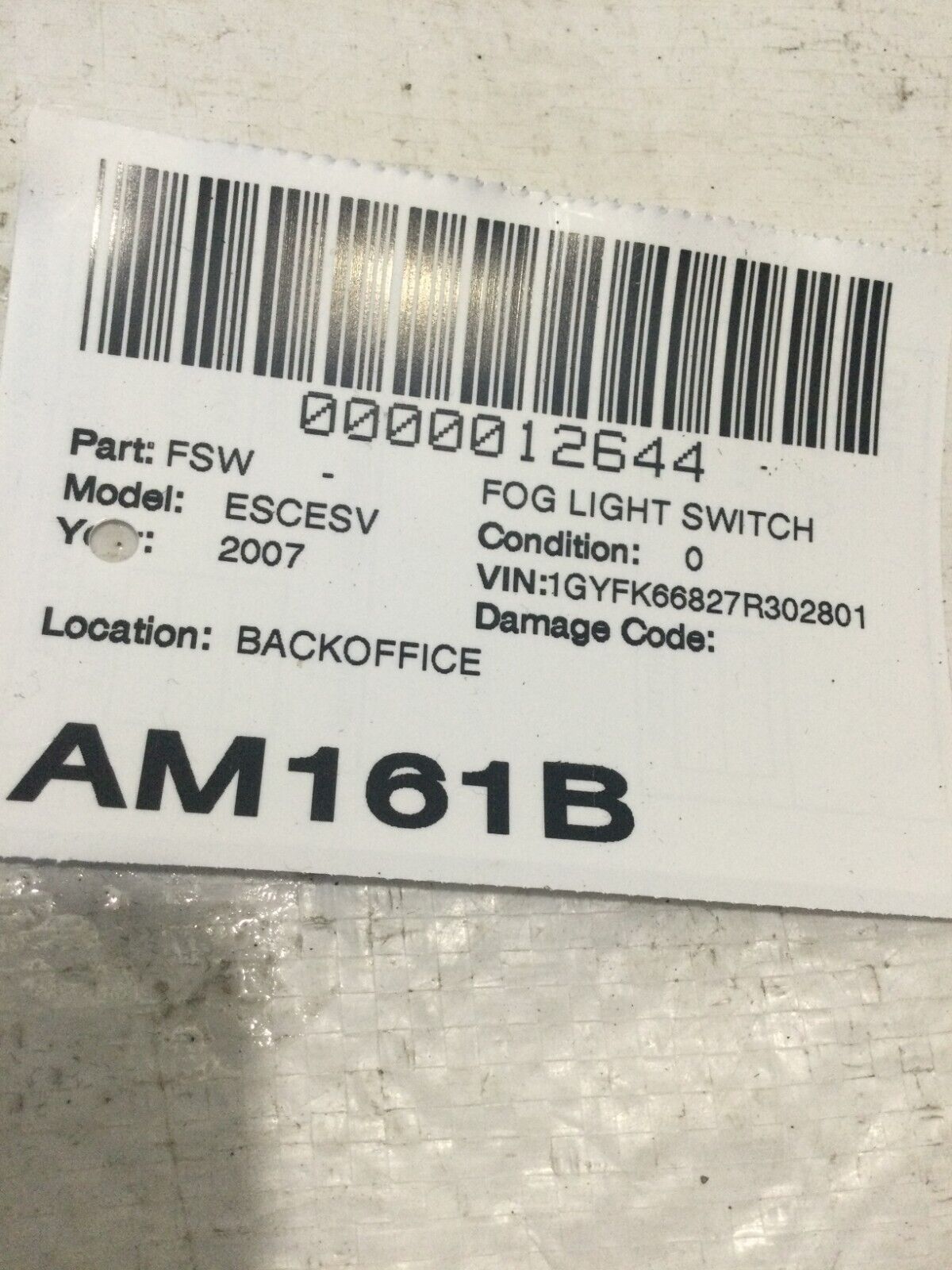 2007 2011 Cadillac Escalade Head light Fog Light Switch 10359413 OEM