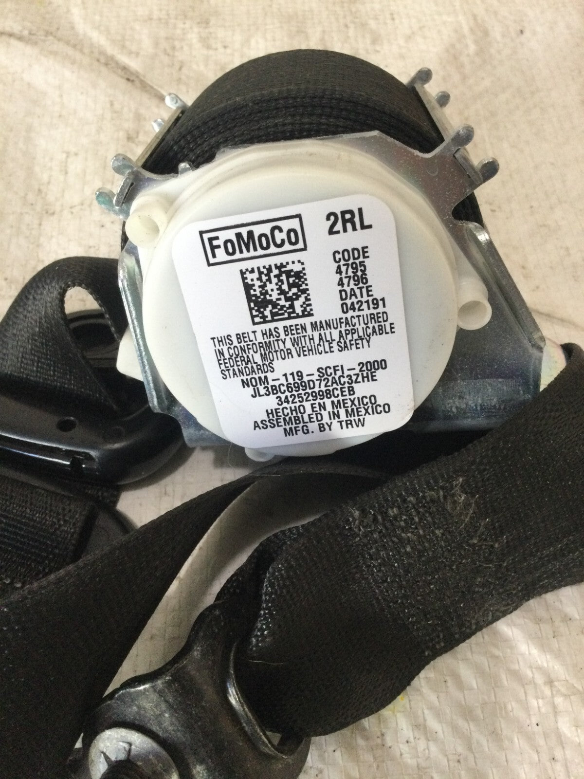 2019 Ford F-150 F150 Rear Right Seat Belt OEM 2018-2020