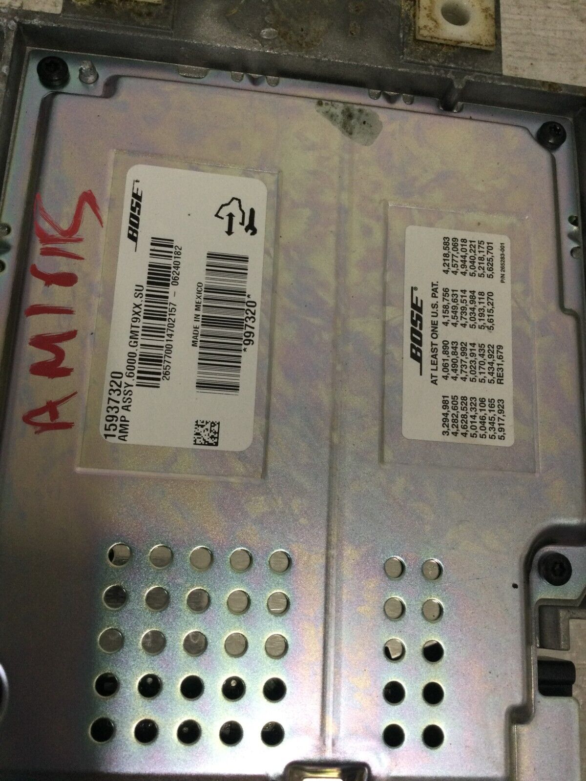 2007-2009 Cadillac Escalade ESV Bose Audio  Amplifier OEM 15937320