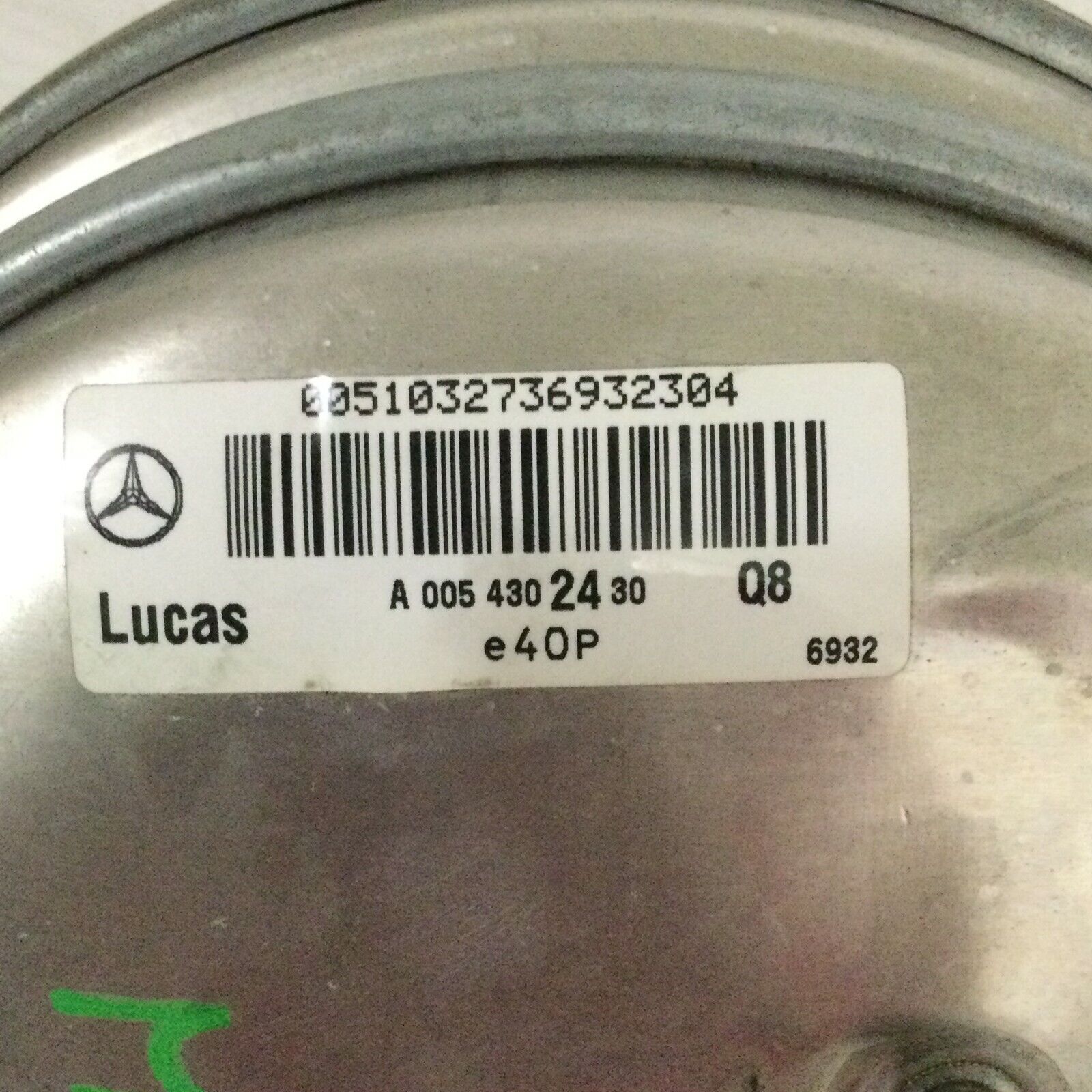 2003-2006 Mercedes Benz W211 E55AMG Power Brake Booster Cylinder A0054302430 OEM
