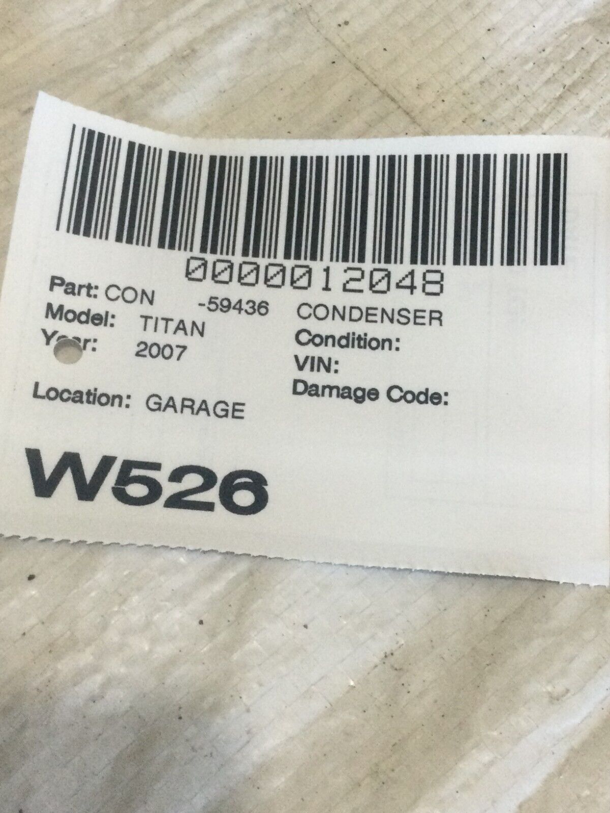 2007 Nissan Titan Condenser OEM