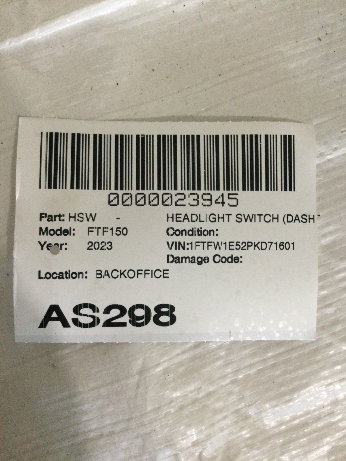 2023 Ford F150 F-150 Headlight Lamp Control Switch OEM ML3T-13D061-BDW