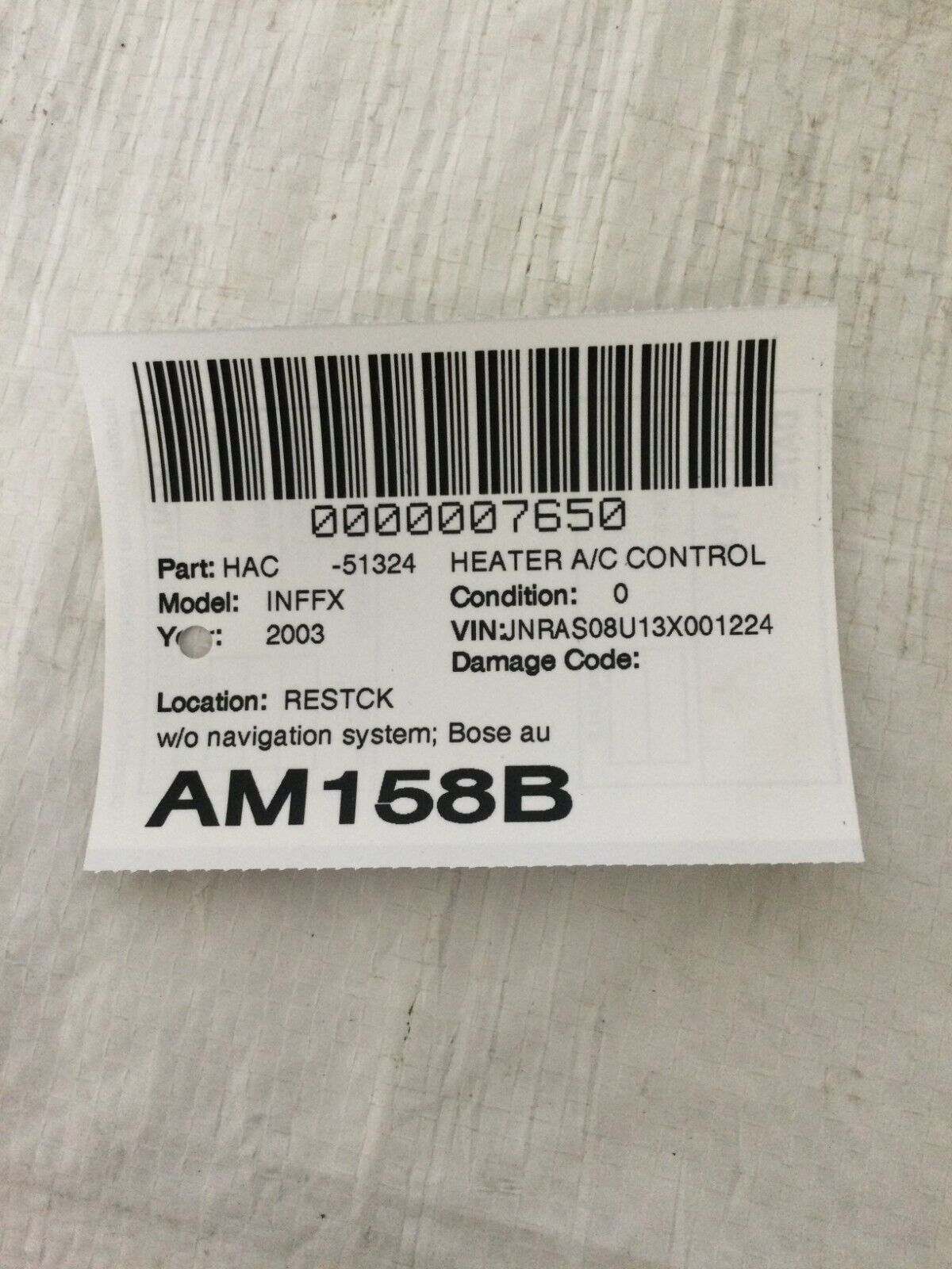 2003 Infiniti FX35 Dash Air Vent Radio Climate Control Panel Bezel OEM