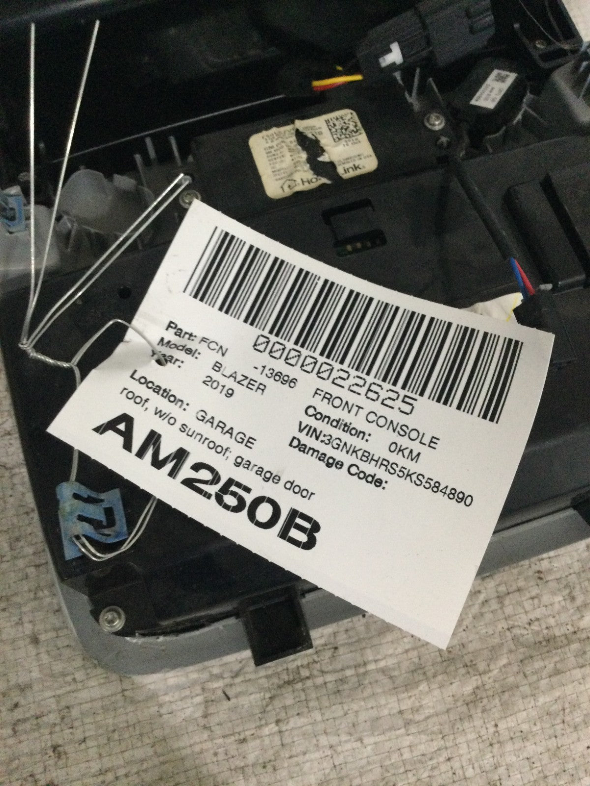 2019 Chevrolet Blazer Front Overhead Console OEM