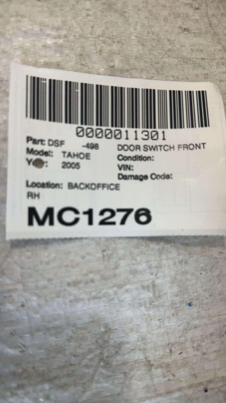 2003 to 2006 Chevrolet Tahoe Front Right RH Door Window Switch 10398572 OEM