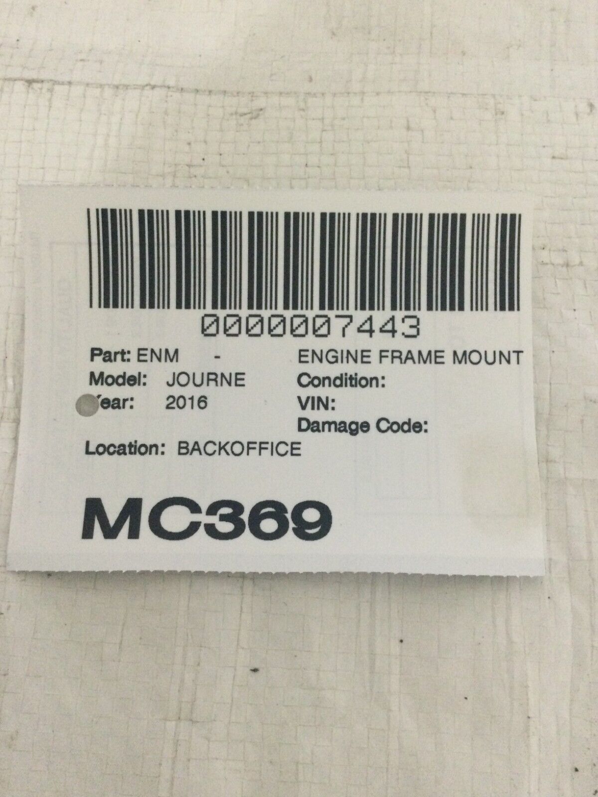 Motor Mount Bracket Fits 2012-2017 Dodge Journey 05184322AE OEM