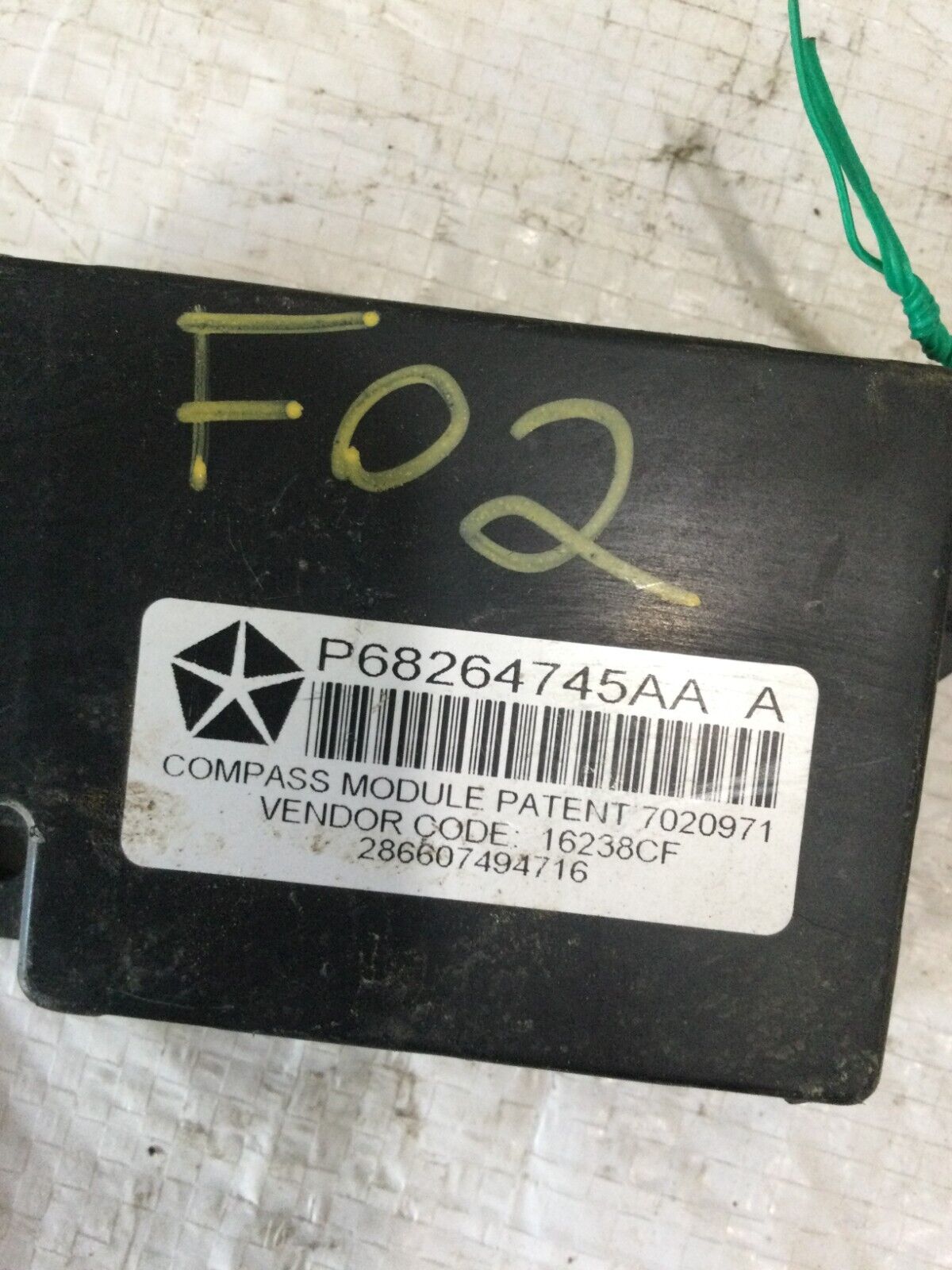 2017 Jeep Wrangler  Driver Compass  Control  Module  P68264745AA OEM