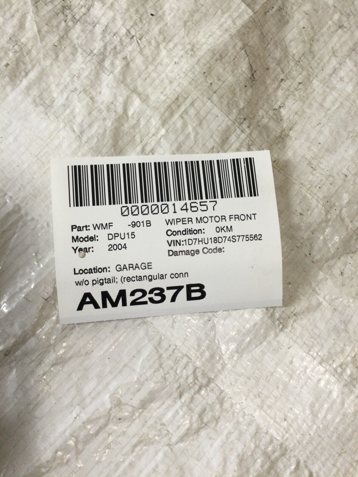 2004 Dodge Ram 1500 Front Wiper Motor W/ Linkage OEM 55077098AF