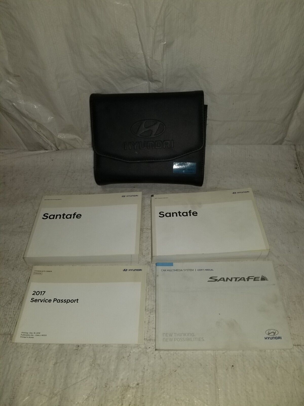 2017 Hyundai Santa Fe Owners Manual Set with Case OEM