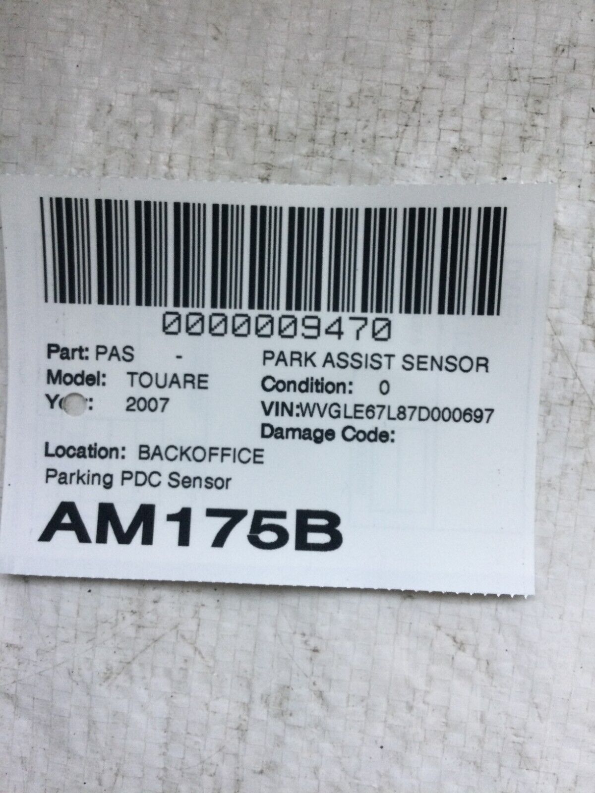 2007 Volkswagen Touareg  Parking PDC sensor Display Screen 3D09194736C3 OEM