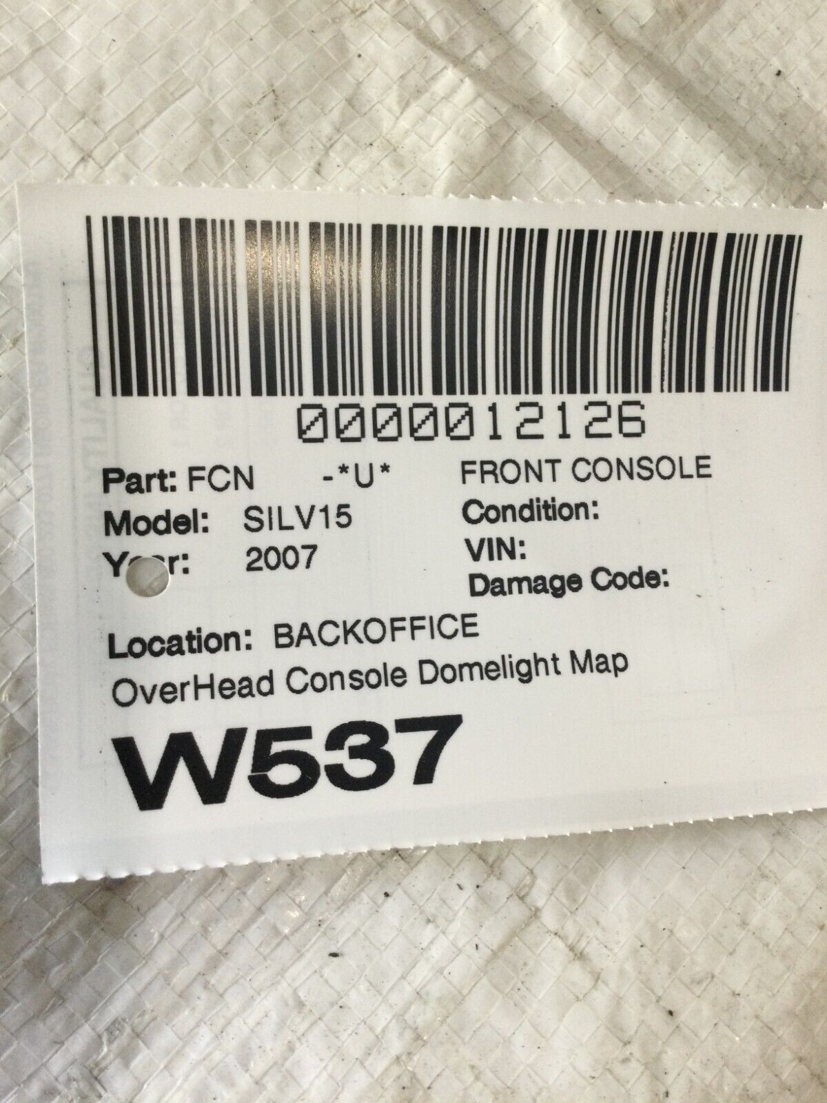 2003-2007 Silverado Sierra Overhead Console Dome Map Lights Storage OEM 15247262