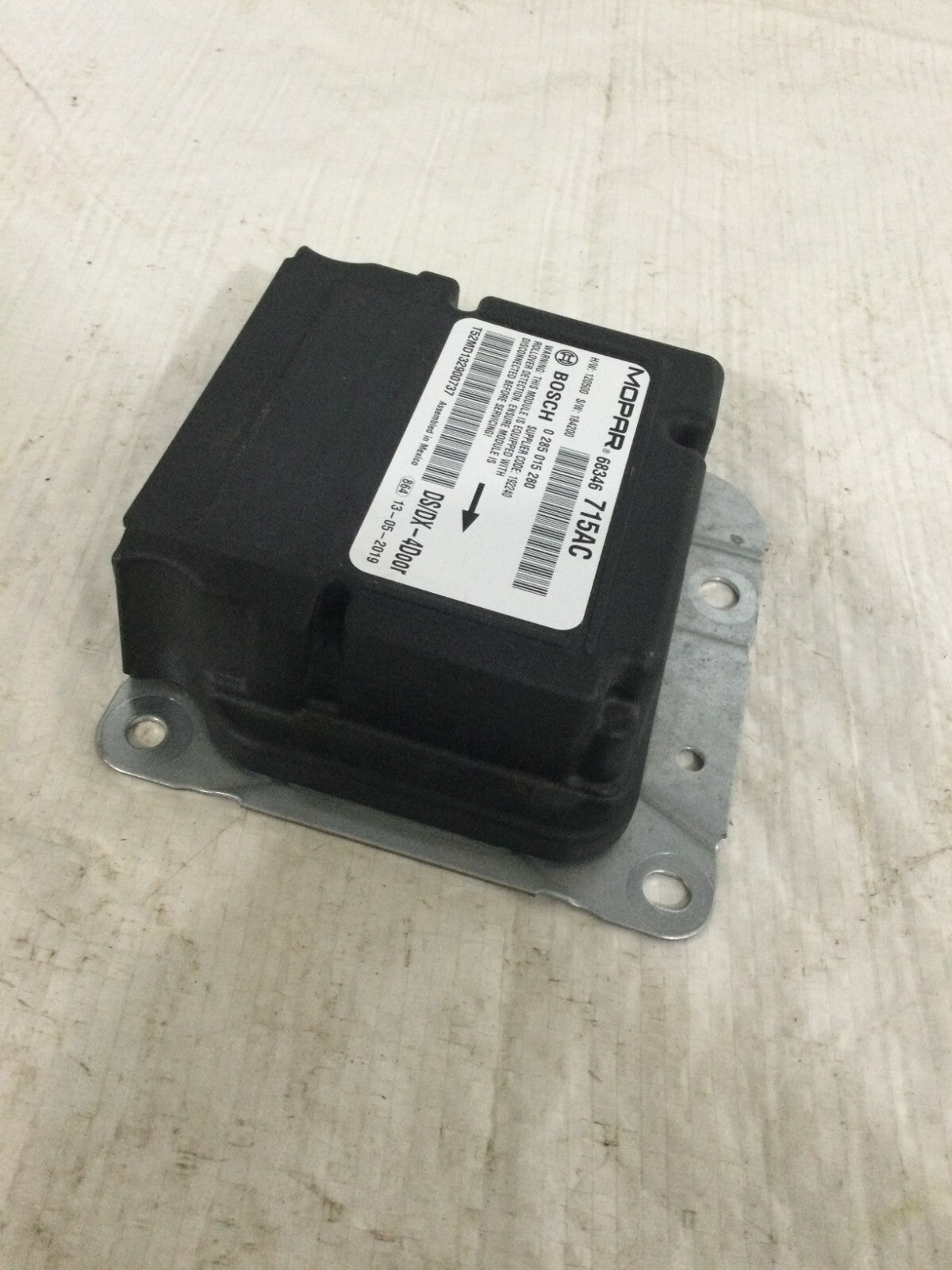 2019 Ram 1500 SRS Control Module OEM 68346715AC