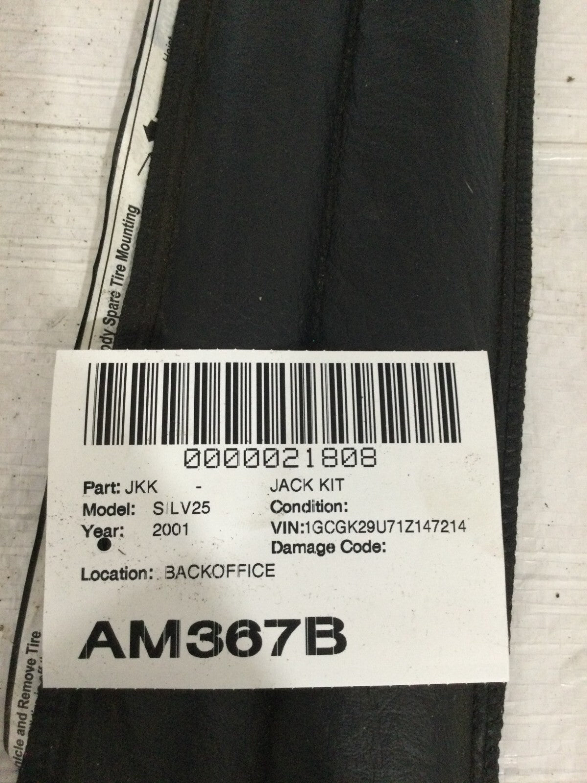 2001 Chevrolet Silverado 2500 Jack Kit OEM