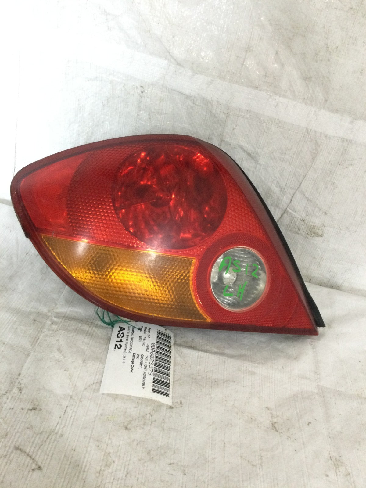 2003 Hyundai Tiburon Left Driver Side Tail Light Assembly OEM 92401-2CXXX