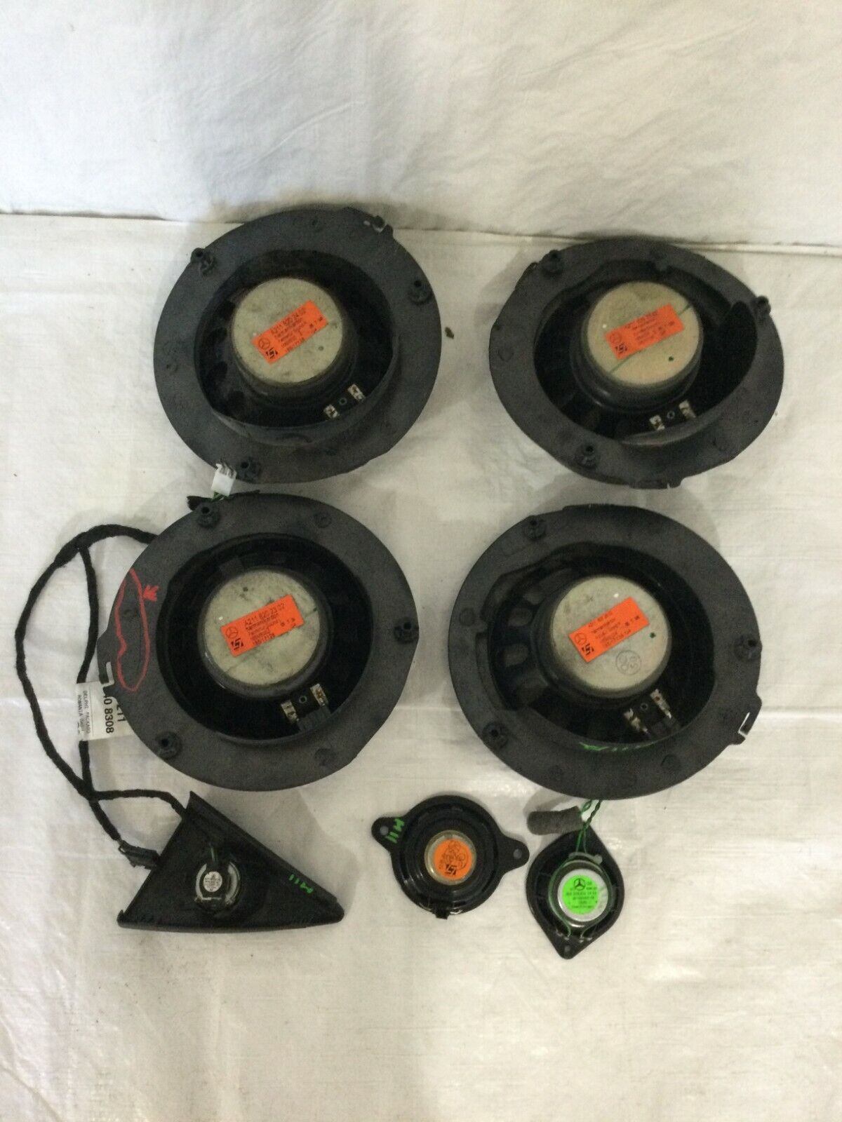 2003-2006 Mercedes Benz W211 E55AMG Speaker Tweeter Set of 7 OEM