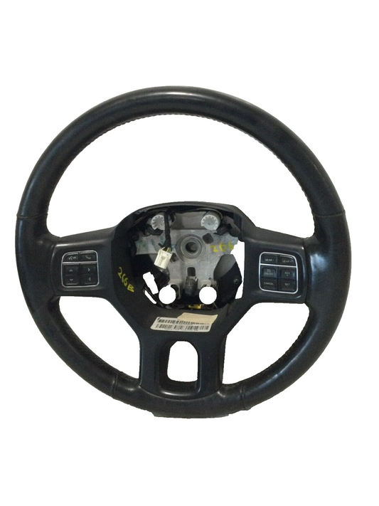 2013-2018 Dodge Ram 1500 Black Leather Steering Wheel 1VA56DX9AF OEM