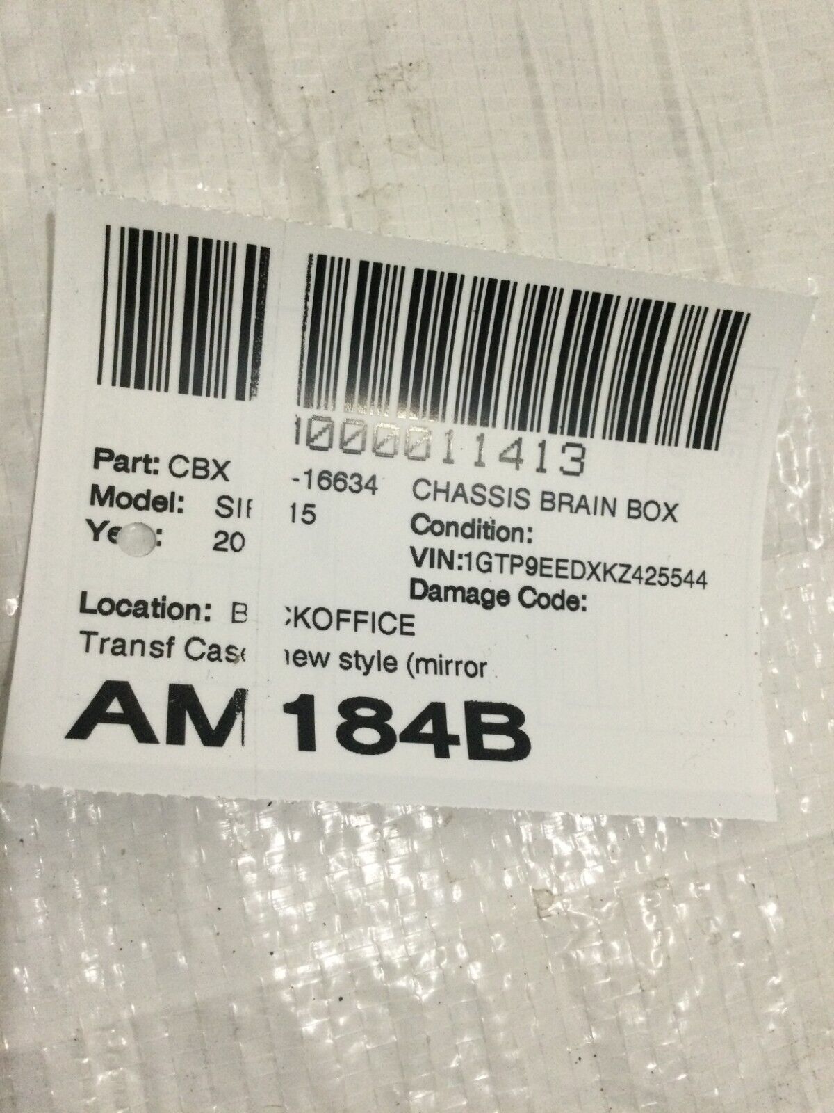 2019-2022 GMC Sierra 1500 Transfer Case Control Module OEM