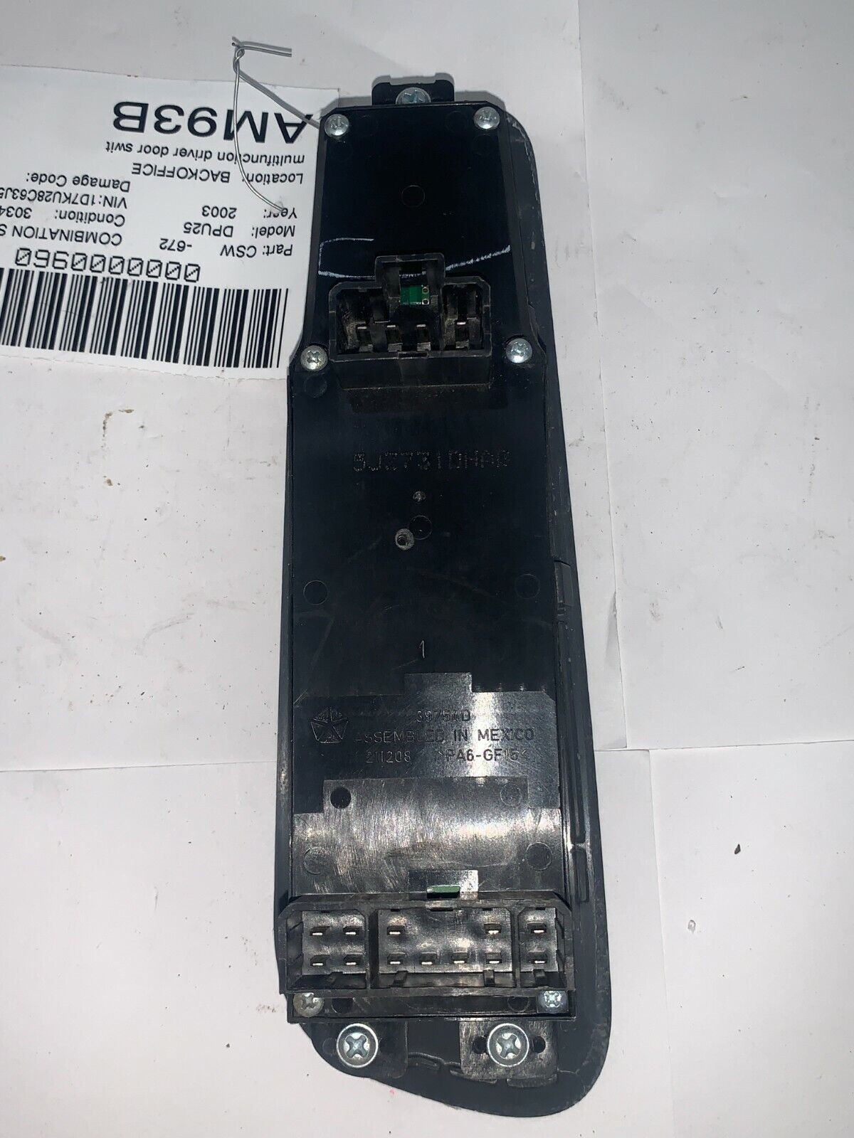 2003 Dodge Ram 2500 Front Left Driver Master Window Switch OEM 5.9L Diesel