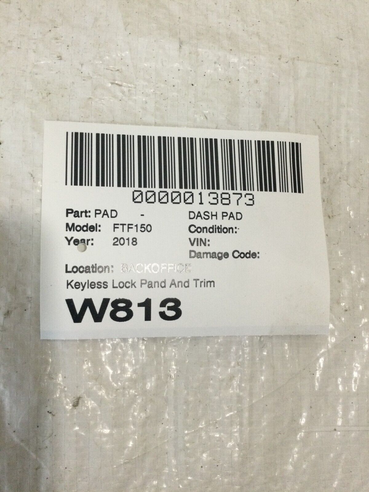 2017-2019 Ford F-150 F150 Front Left Side Door Applique Molding W/ Keyless OEM