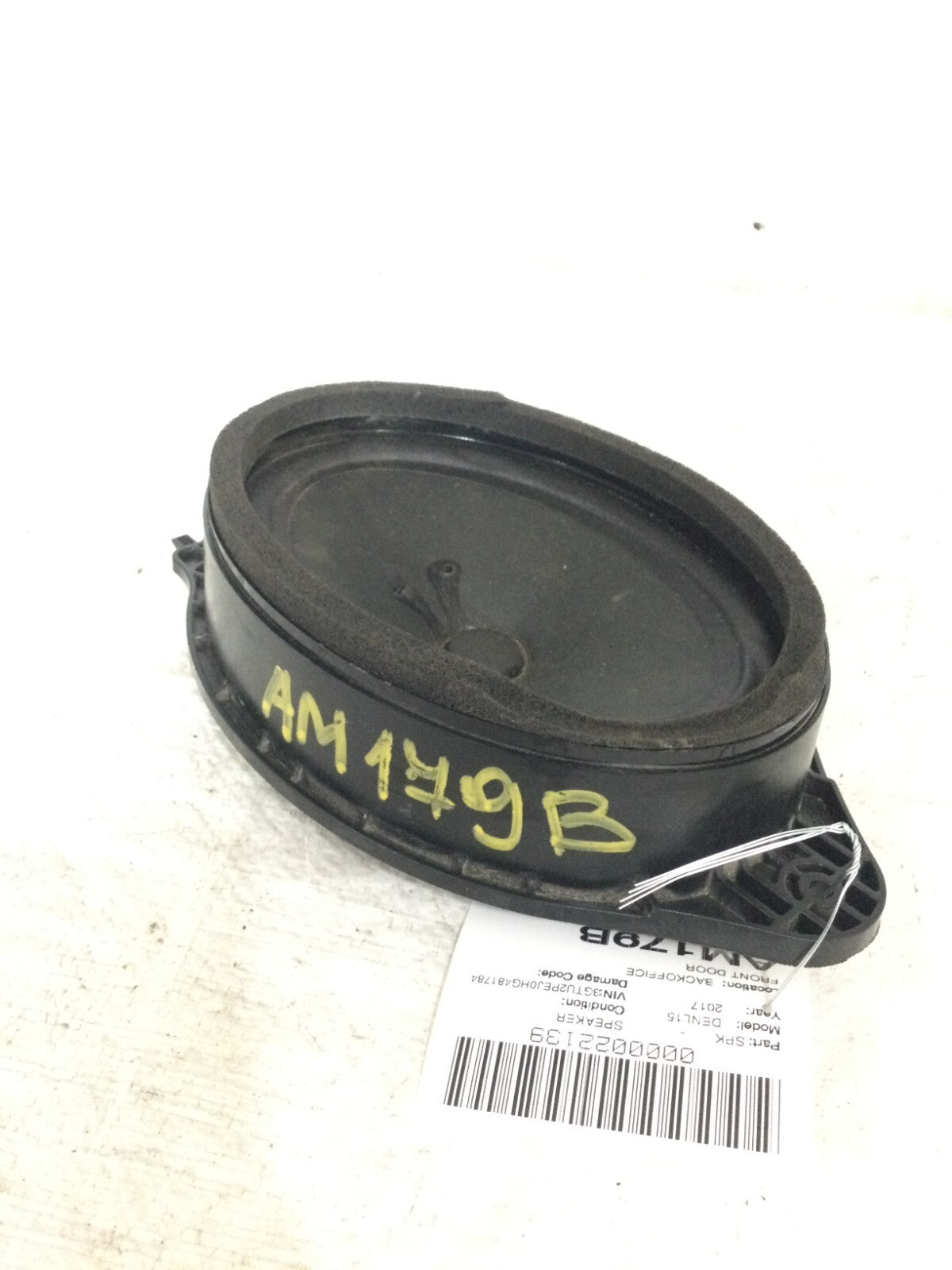 2017 Sierra Denali 1500 Front Door Radio Speaker OEM 22753373
