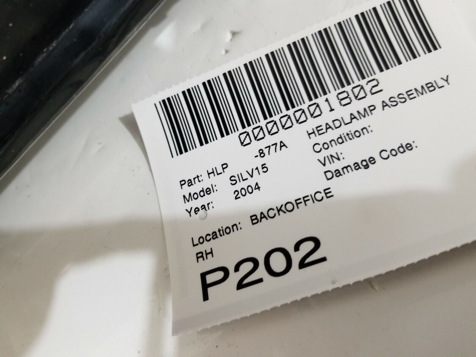 2003-2007 Chevrolet Silverado 1500 Right Passenger Side Headlight Lamp OEM 