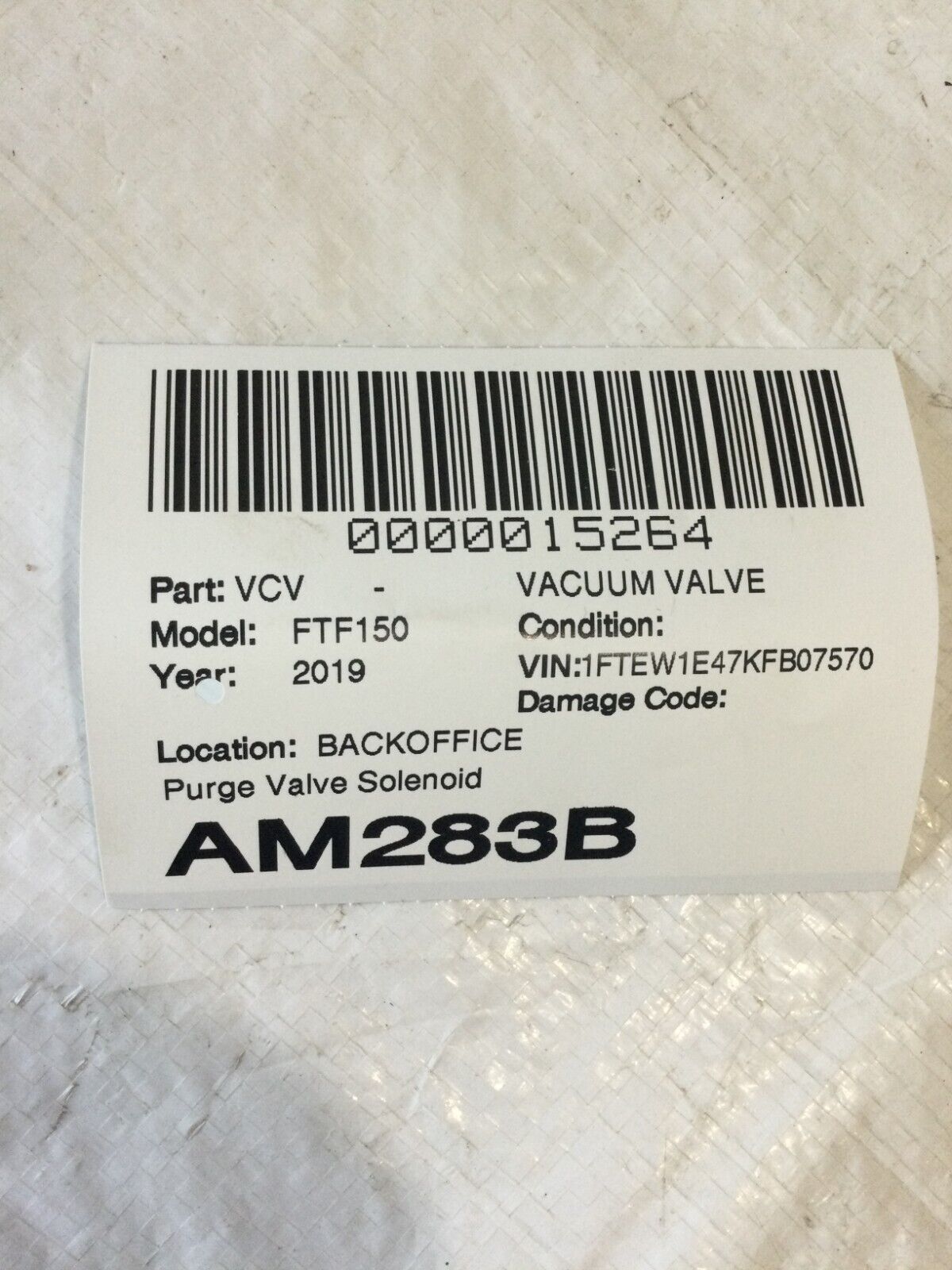 2019 Ford F150 F-150 Vacuum Solenoid Purge Valve OEM