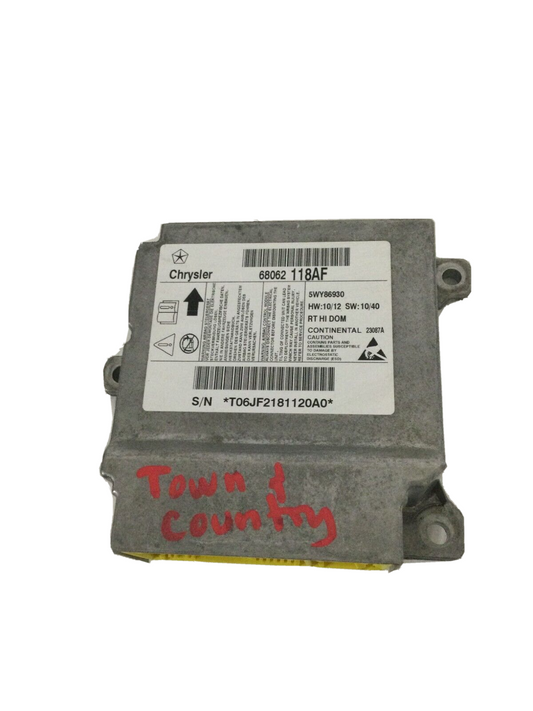 2012 Chrysler Town & Country Occupant Restraint Control Module 68062118AF OEM