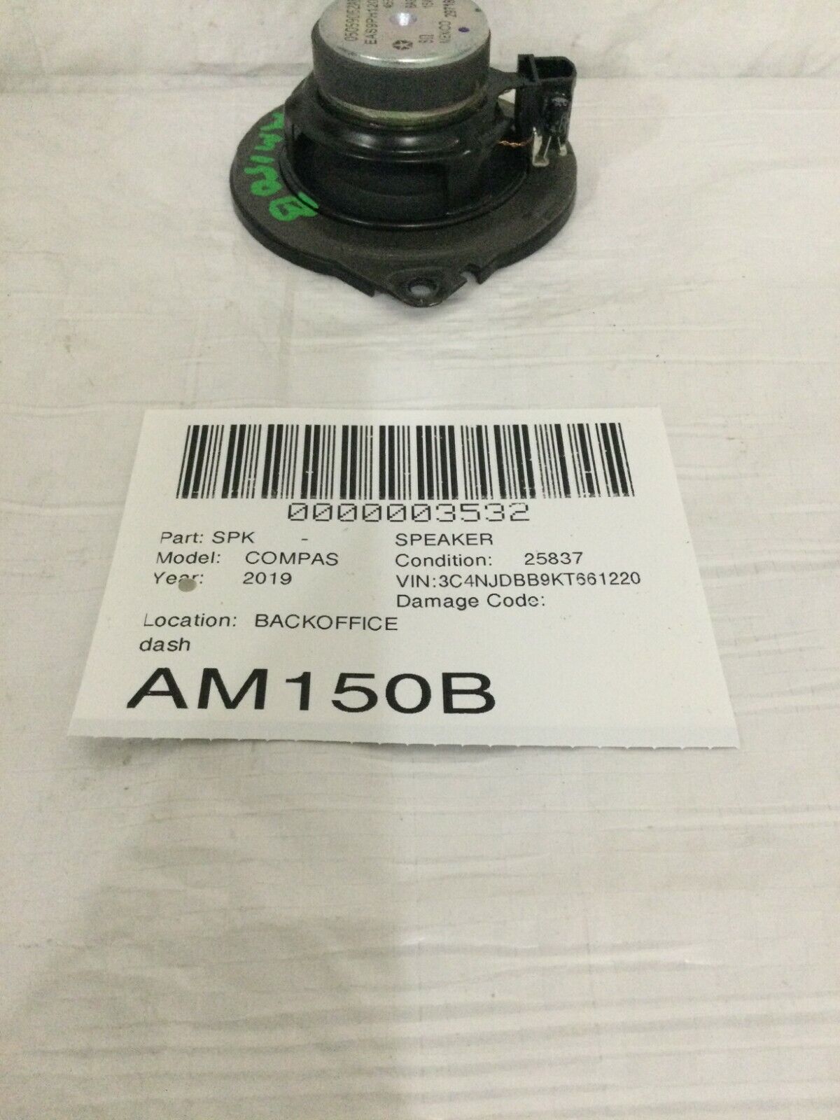 2019 Jeep Compass Front Left Or Right Speaker 05059062AB OEM