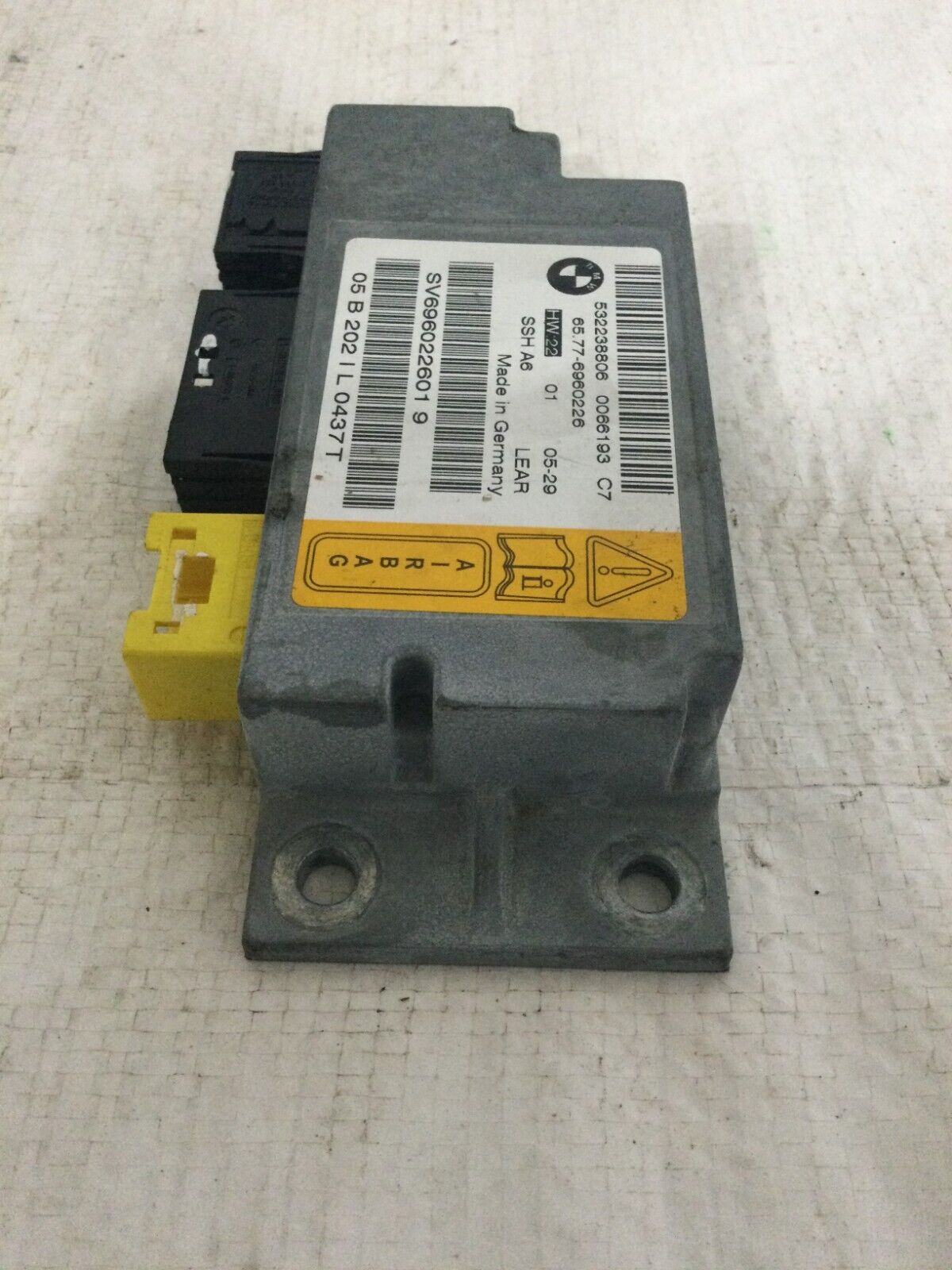 2006 BMW 750LI SRS Control Module 532238806 OEM