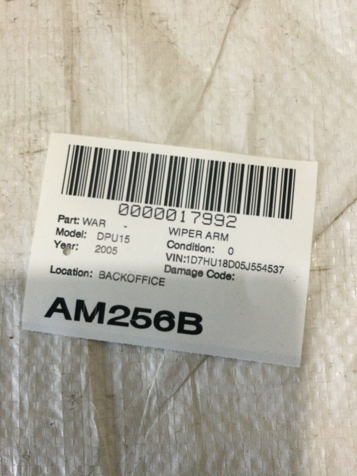 2005 Dodge Ram 1500 Wiper Arm Set  55077131AD  OEM