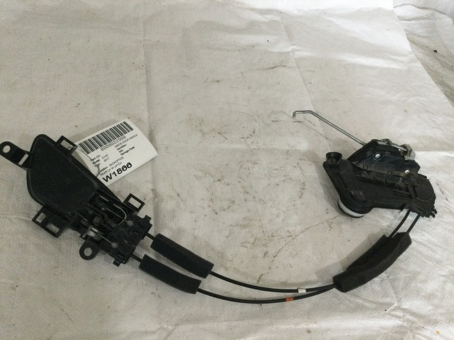2017 Honda Civic Rear Left Inside Door Handle W/ Latch OEM