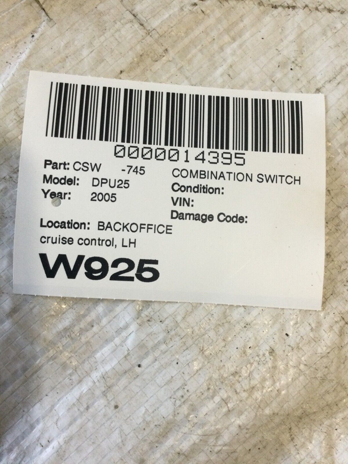 2005 Dodge Ram 2500 Combination Switch W/ Clock Spring OEM